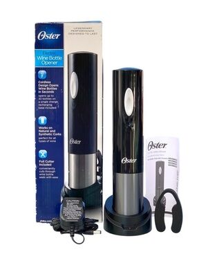 Oster Cordless Rechargeable Electric Wine Bottle Opener ~ FPSTBW8225
